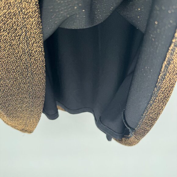 Karen Kane Taylor Dress Small Gold Metallic Long Sleeve A-Line NWT Holiday Party - Picture 6 of 9